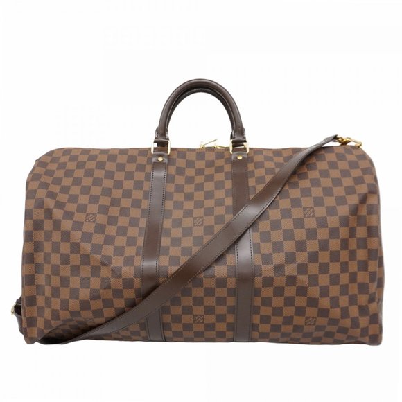 LOUIS VUITTON Brown Damier Keepall Bandouliere 55 Boston Bag - Picture 1 of 16
